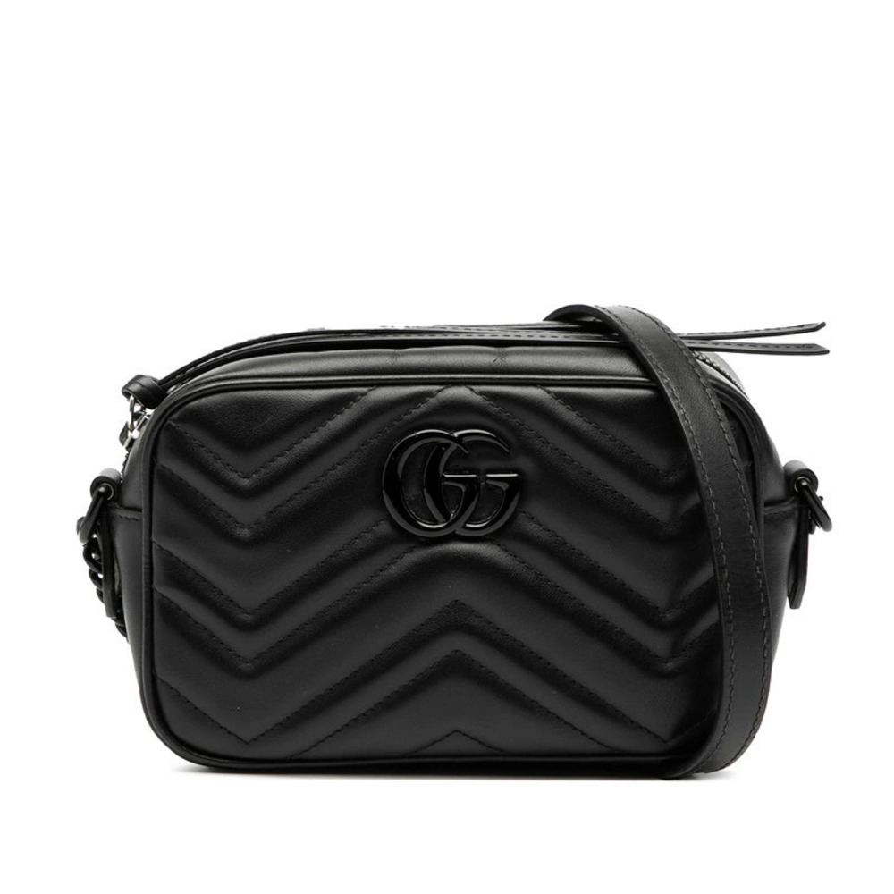 Gucci GG Marmont Camera Bag Shoulder Black Leather